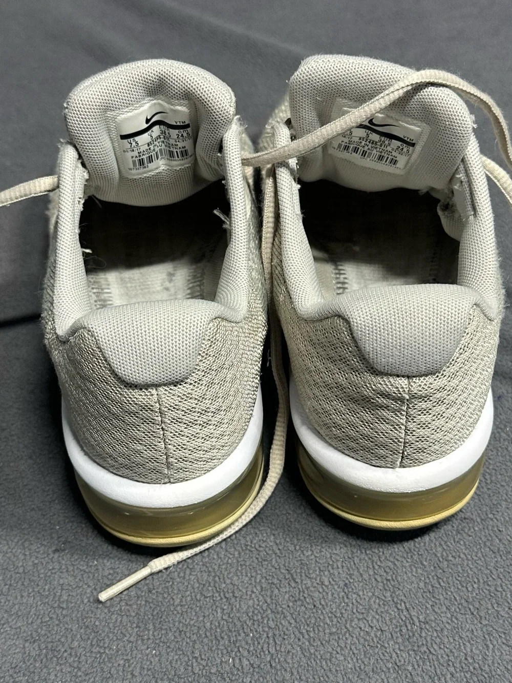 Nike Women's Beige Knit Running Sneakers